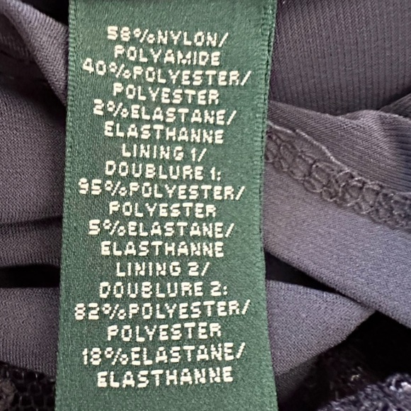 Lauren Ralph Lauren Blue Long Sleeve Stretch Lace Dress with Sequins Size 6 - Picture 8 of 9